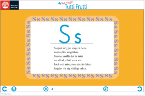 Till den populära arbetsboken Tutti Frutti finns material för interaktiv skrivtavla. Sjung med, leta bokstavsljud och öva ordbilder på ett lekfullt sätt. 