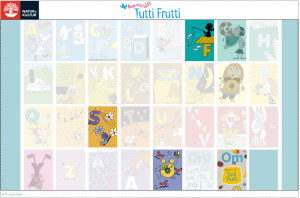 Tutti Frutti - interaktiv skrivtavla. Uppdragsgivare: Natur & Kultur. Uppdrag: konceptutveckling, projektledning, redaktörsjobb.